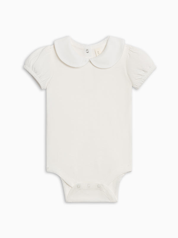 Peggy Peter Pan Collared Bodysuit - Coconut