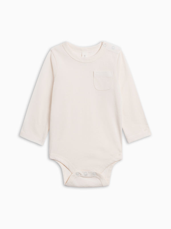 Wallen Long Sleeve Snap Shoulder Bodysuit - Ivory