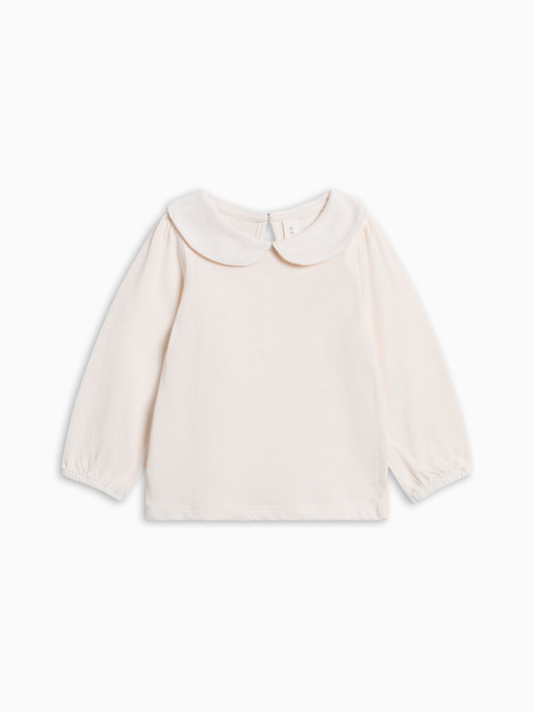 Sora Long Sleeve Peter Pan Top - Ivory