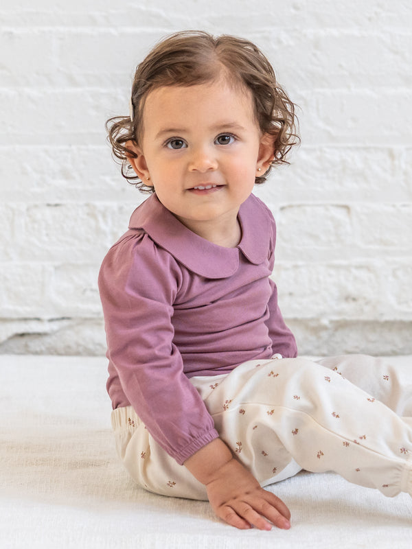 Peggy Peter Pan Collared Bodysuit - Bloom
