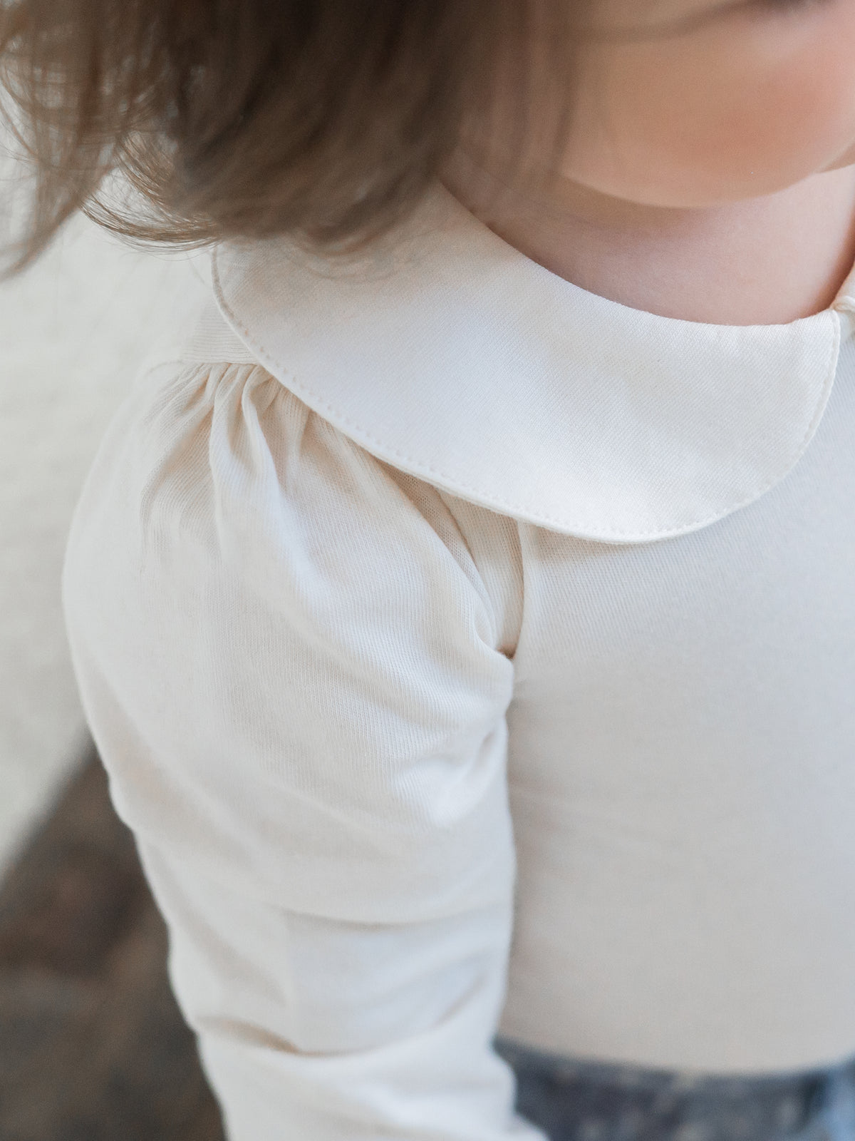 Peggy Peter Pan Collared Bodysuit - Ivory