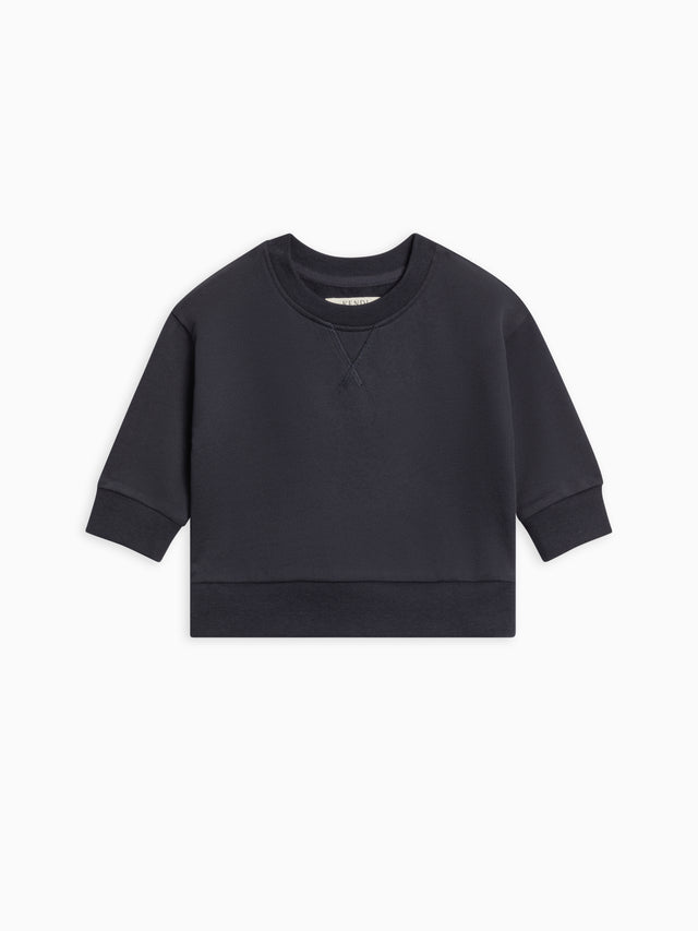 PRE ORDER Quinn French Terry Relaxed Pullover Sweatshirt Baby-Kids : Tops : Pullovers : Long Sleeves Kendi Organic Cotton Baby and Kids Quinn French Terry Relaxed Pullover Sweatshirt