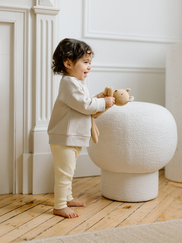 Quinn French Terry Relaxed Pullover Sweatshirt Baby-Kids :Tops :Pullovers :Long Sleeves Kendi Organic Cotton Baby and Kids Quinn French Terry Relaxed Pullover Sweatshirt