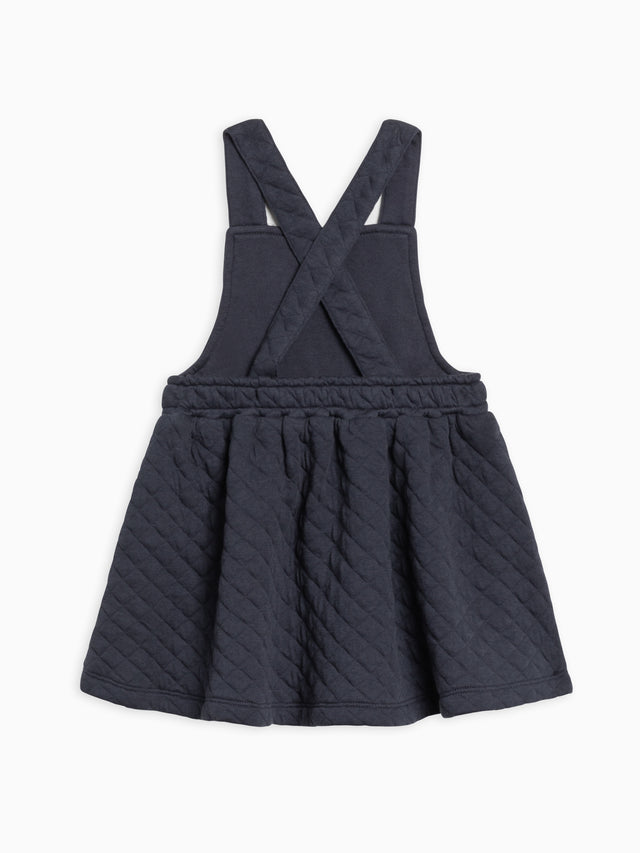 Eloise Quilted Jacquard Jumper Dress Baby-Kids : Tops : Dresses : Tanks Kendi Organic Cotton Baby and Kids Eloise Quilted Jacquard Jumper Dress