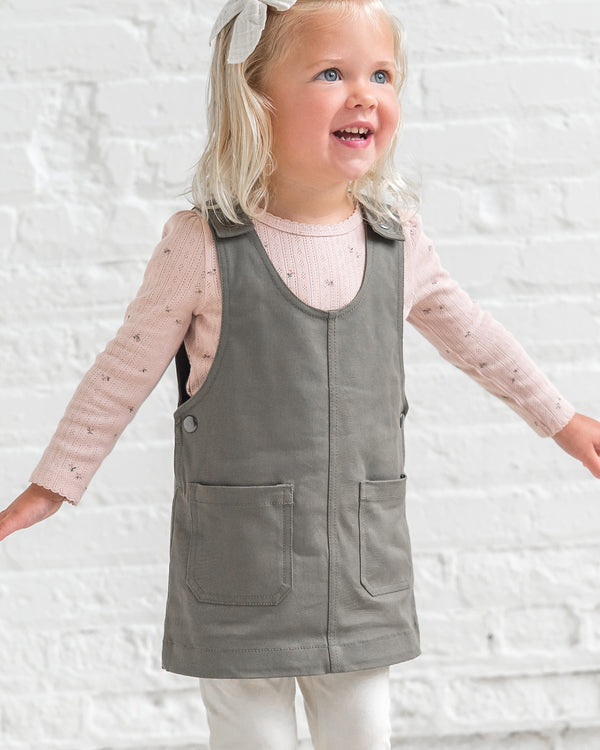 Alma Twill Jumper Dress