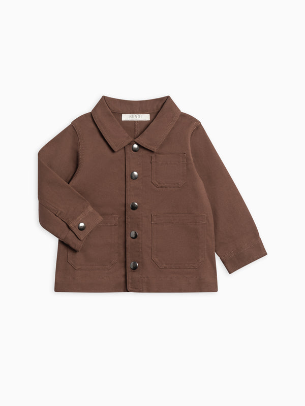 Denver Twill Chore Jacket Baby-Kids : Tops : Outerwear Kendi Organic Cotton Baby and Kids Denver Twill Chore Jacket