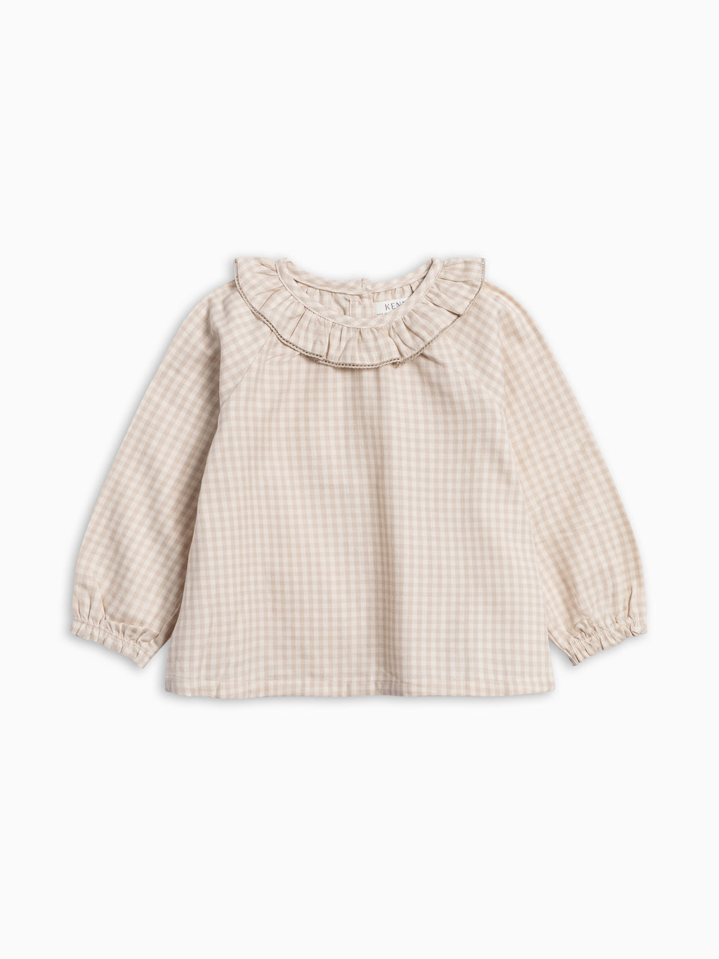 Shirley Poplin Ruffle Collar Shirt - Snowbound  Colored Organics Shirley Poplin Ruffle Collar Shirt | Colored Organics®