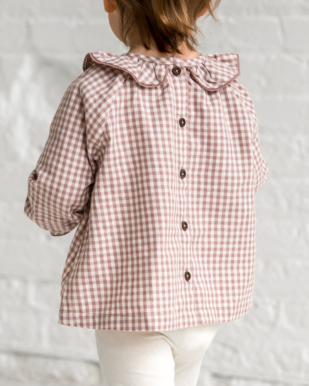 Shirley Poplin Ruffle Collar Shirt Sale : Baby-Kids : Tops : Shirts : Long Sleeves Kendi Baby Shirley Poplin Ruffle Collar Shirt | Colored Organics®