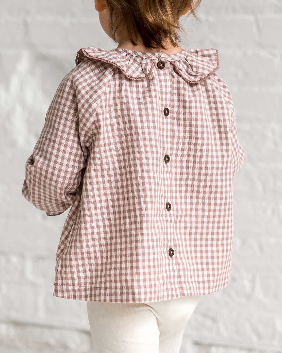 Shirley Poplin Ruffle Collar Shirt Sale : Baby-Kids : Tops : Shirts : Long Sleeves Kendi Baby Shirley Poplin Ruffle Collar Shirt | Colored Organics®