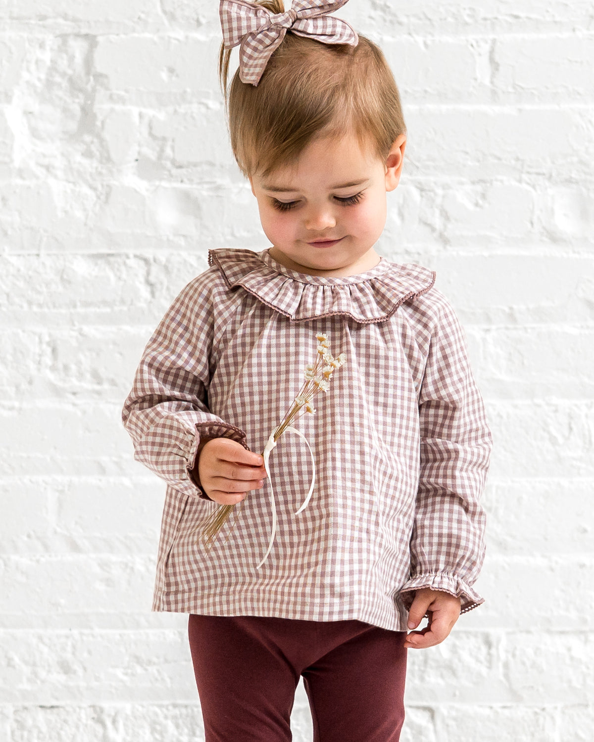 Shirley Poplin Ruffle Collar Shirt Sale : Baby-Kids : Tops : Shirts : Long Sleeves Kendi Baby Shirley Poplin Ruffle Collar Shirt | Colored Organics®