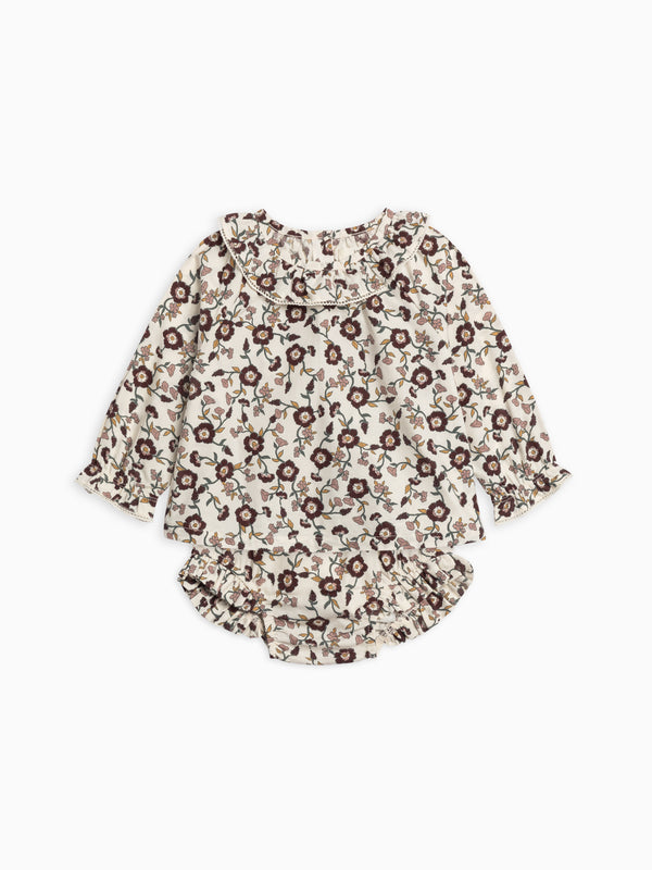 Dorothy Poplin Ruffle Collar Shirt and Bloomer Set