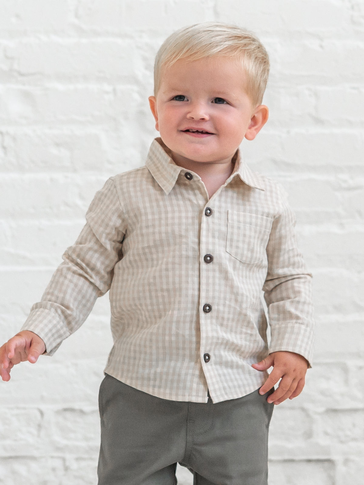 Earl Poplin Collar Shirt - Gingham