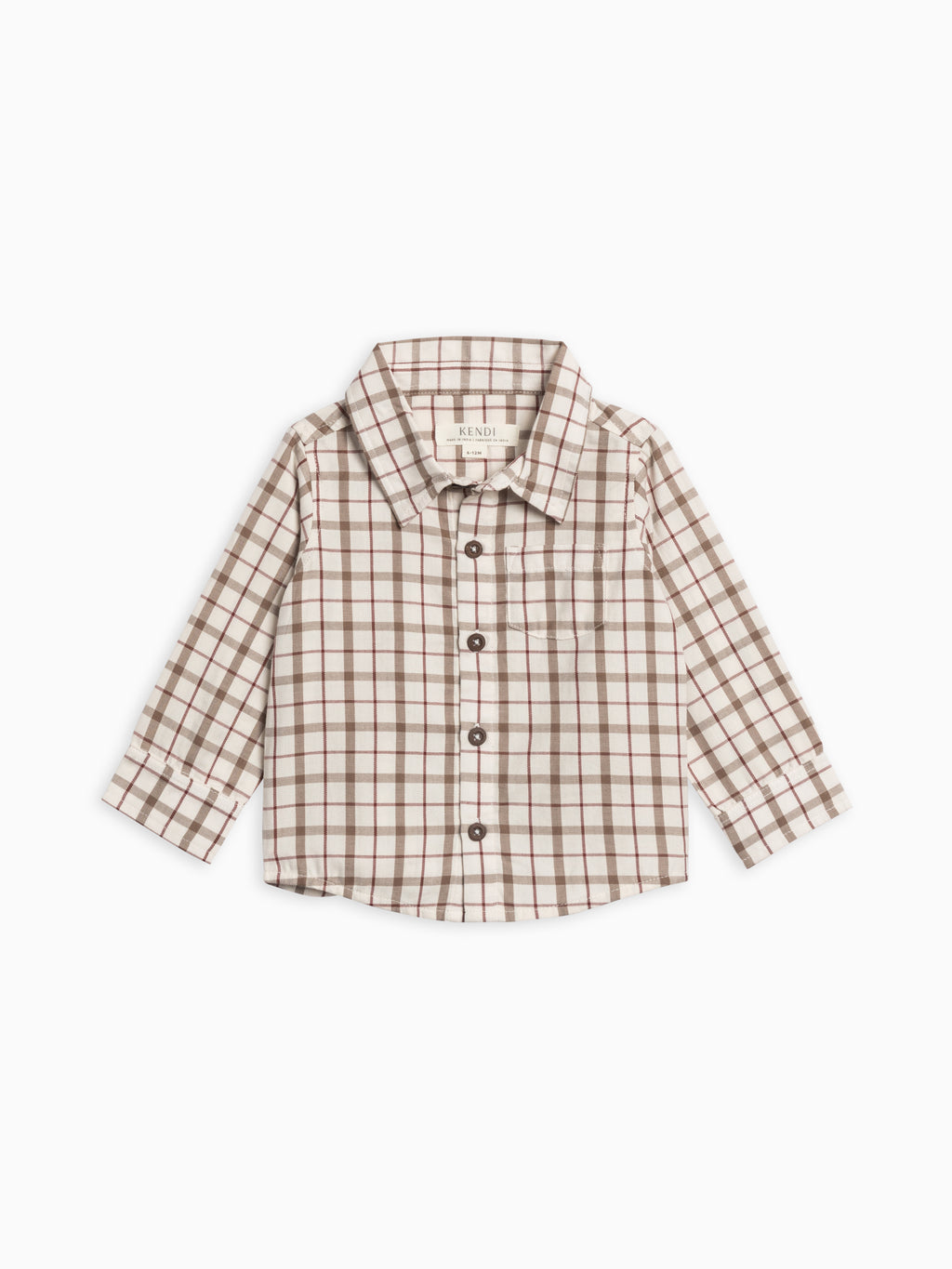 Earl Poplin Collar Shirt Baby-Kids : Tops : Shirts : Long Sleeves Kendi Organic Cotton Baby and Kids Earl | Colored Organics®