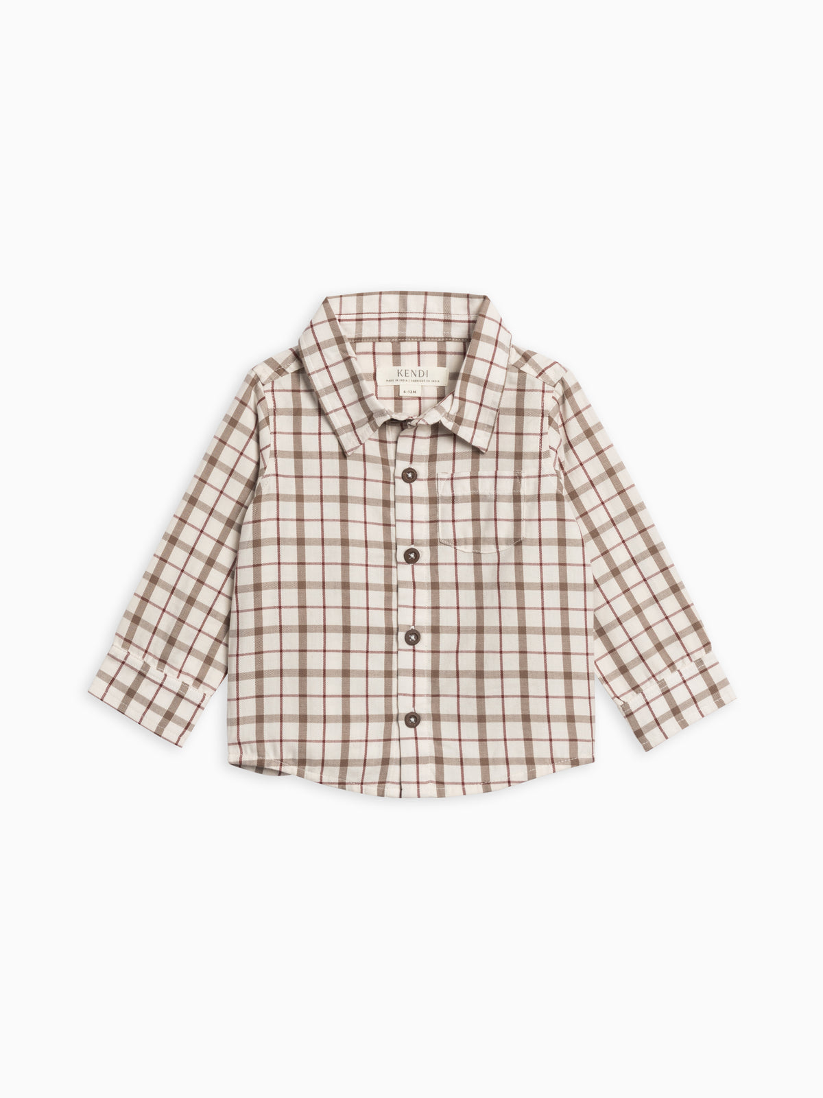 Earl Poplin Collar Shirt Baby-Kids : Tops : Shirts : Long Sleeves Kendi Organic Cotton Baby and Kids Earl | Colored Organics®