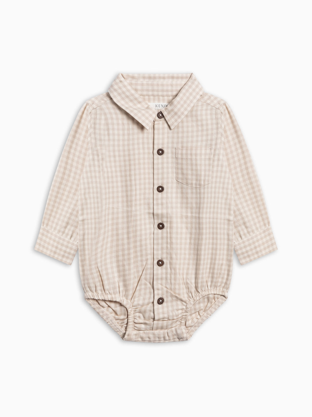 Theo Poplin Collar Bodysuit - Gingham