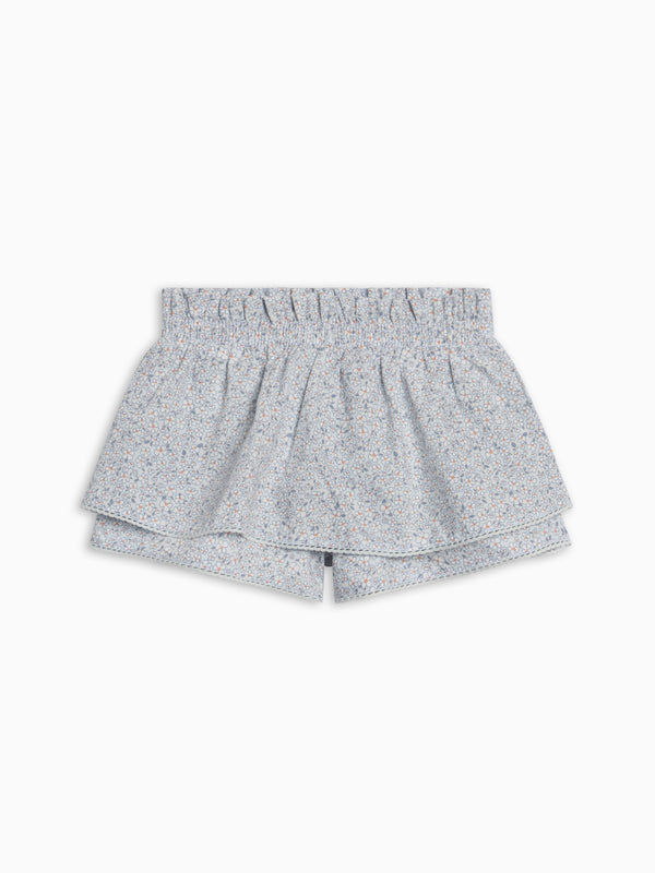 Nadia Poplin Skirted Shorts - Cardella Floral / Sea + Powder Baby-Kids : Bottoms : Shorts : Skirts Kendi PRE ORDER Nadia Poplin Skirted Shorts | Colored Organics®