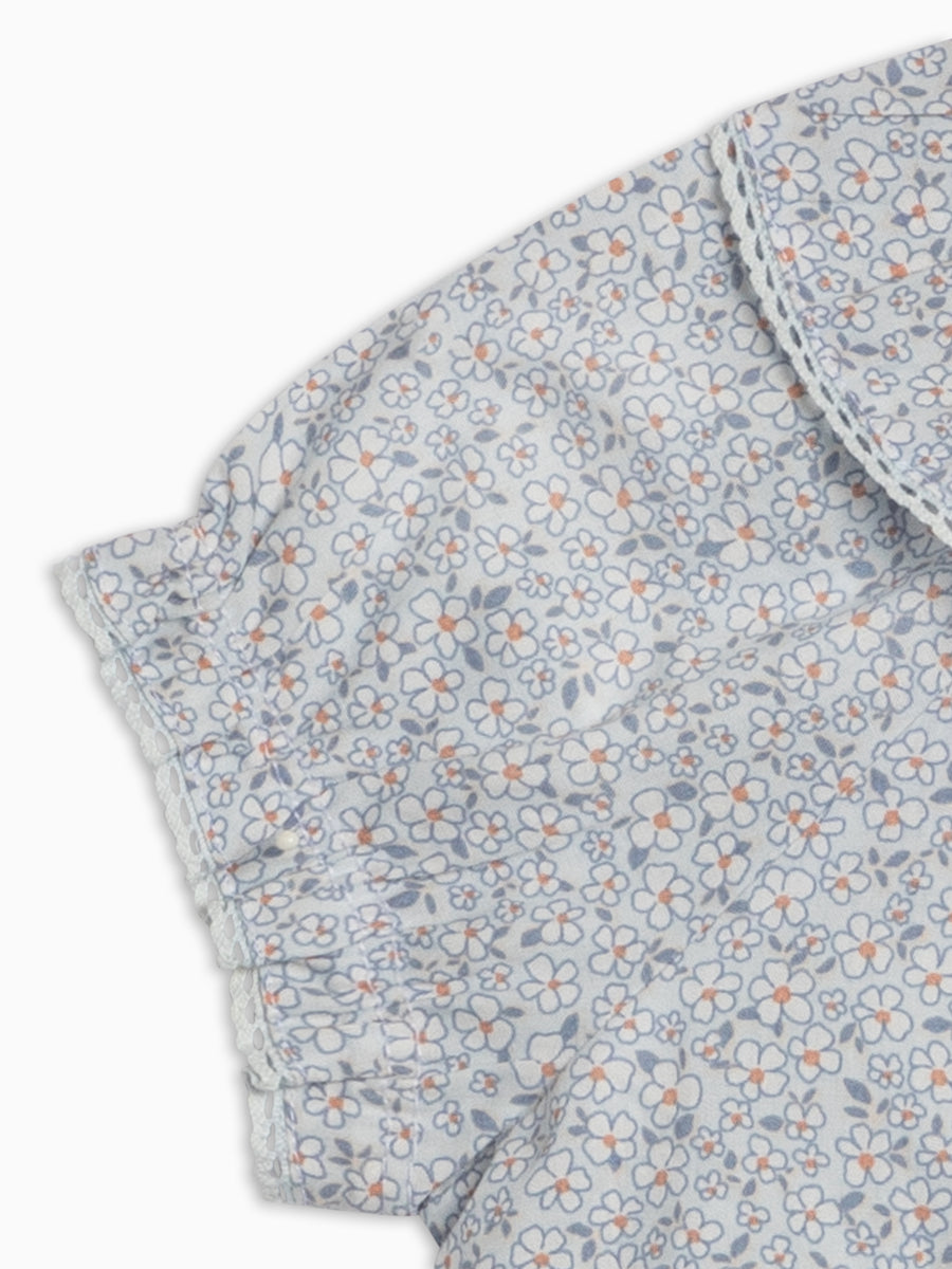 Bess Poplin Ruffle Collar Shirt and Bloomer Set Baby : Set : Bottoms : Shorts : Tops : Long Sleeves Kendi Bess Poplin Ruffle Collar Shirt and | Colored Organics®