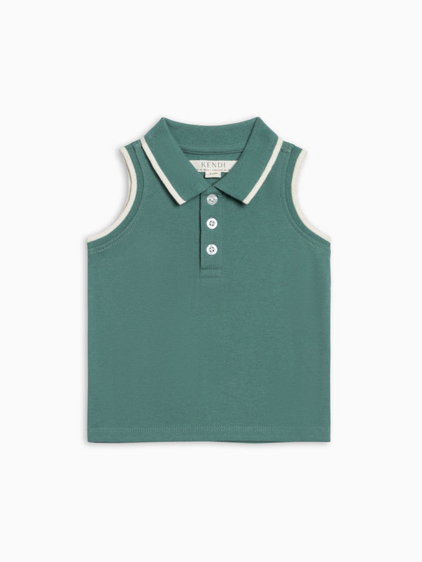 Annika Piqué Polo Tank - Laguna