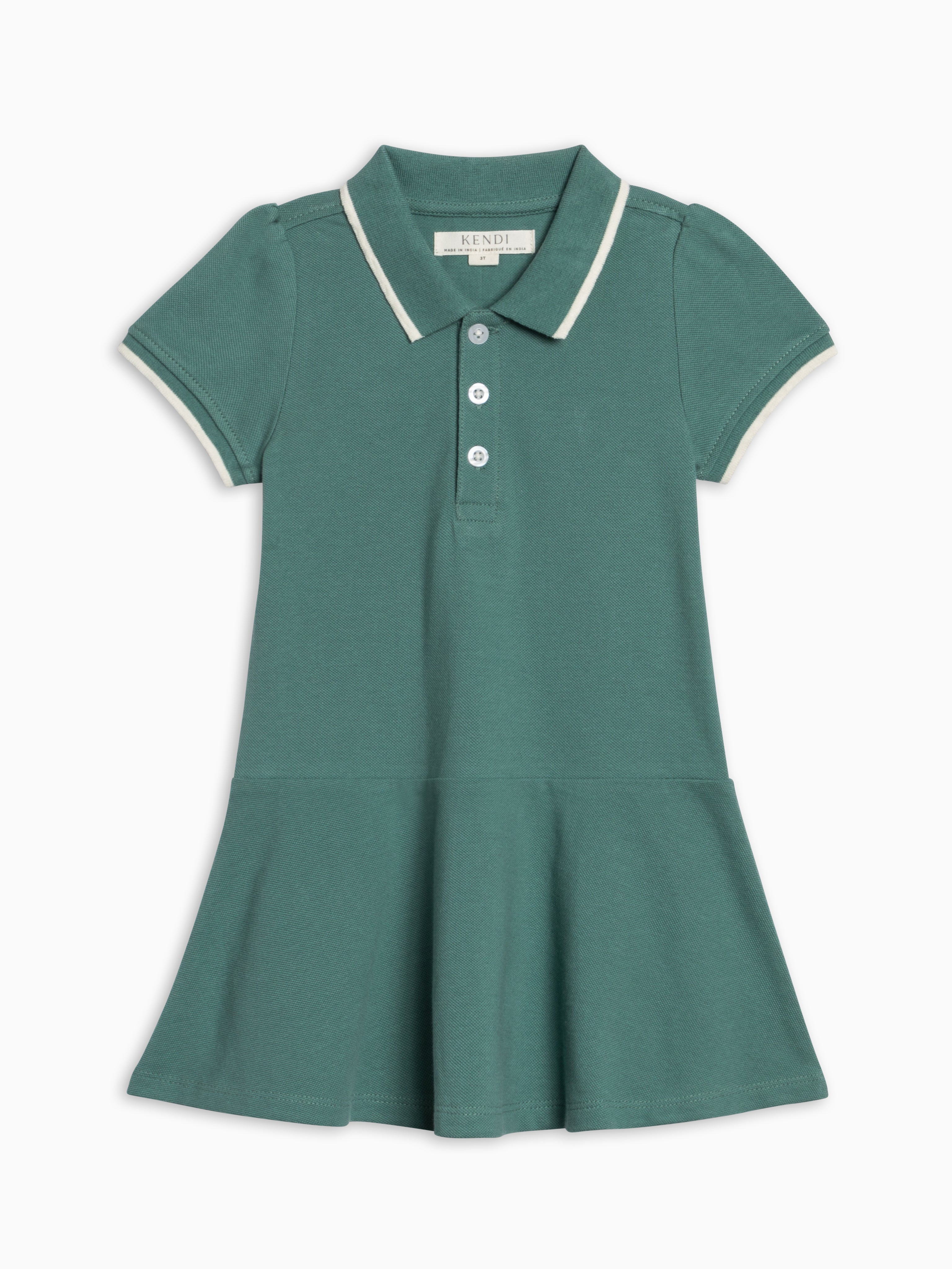 Betsy Piqué Polo Dress - Laguna - Laguna / 2T