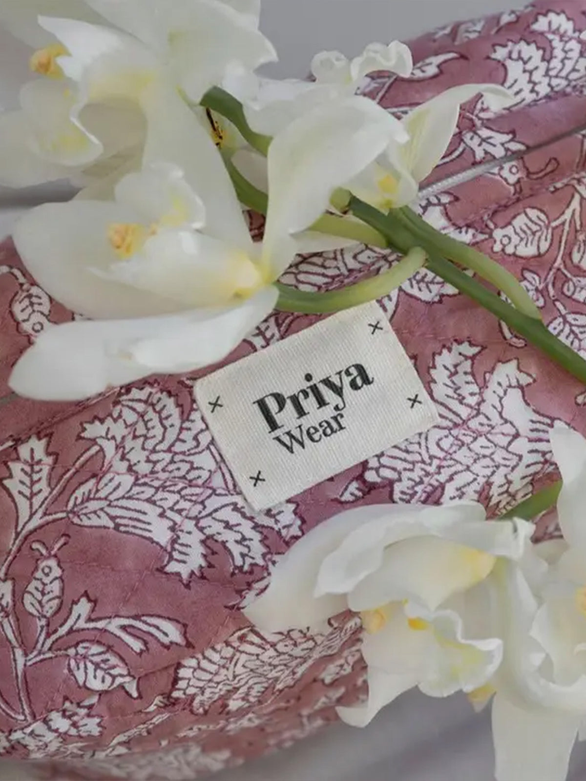 Block Printed Blush Vanity Bag Parent : Accessories Priya Wear Block Printed Blush Vanity Bag for Baby | Colored Organics®