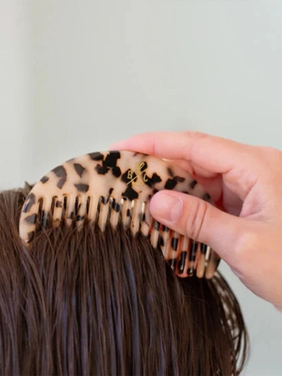 Tortoiseshell Half Moon Hair Comb