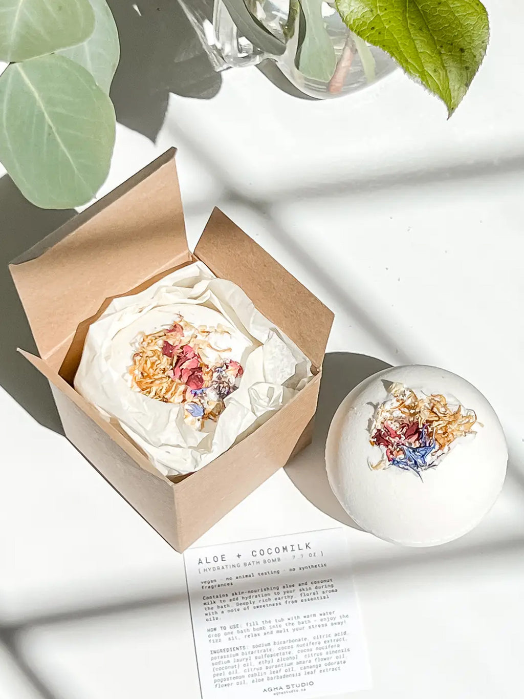 Aloe + Cocomilk Bath Bomb Parent : Nursery : Bath Agha Studio Aloe + Cocomilk Bath Bomb (Organic) | Colored Organics®