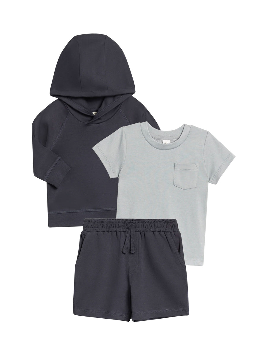 Organic 3 Piece Summer Layers Bundle Baby-Kids : Virtual Bundle : Bottoms : Shorts : Tops : Tanks : Tees : Short Sleeves Colored Organics Organic Cotton Baby & Kids Spring Layers Bundle