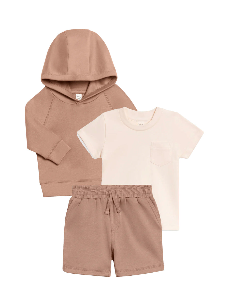 Organic 3 Piece Summer Layers Bundle Baby-Kids : Virtual Bundle : Bottoms : Shorts : Tops : Tanks : Tees : Short Sleeves Colored Organics Organic Cotton Baby & Kids Spring Layers Bundle