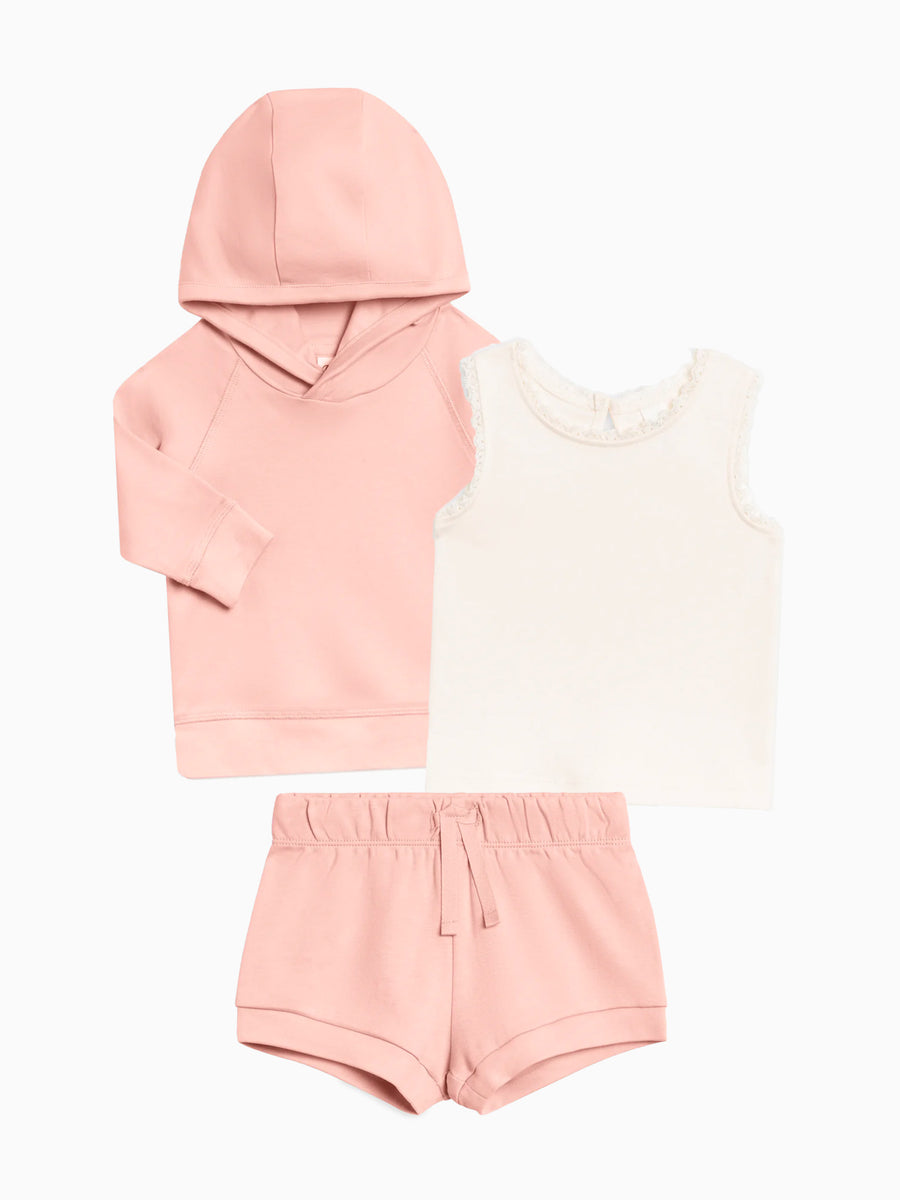 Organic 3 Piece Summer Layers Bundle Baby-Kids : Virtual Bundle : Bottoms : Shorts : Tops : Tanks : Tees : Short Sleeves Colored Organics Organic Cotton Baby & Kids Spring Layers Bundle