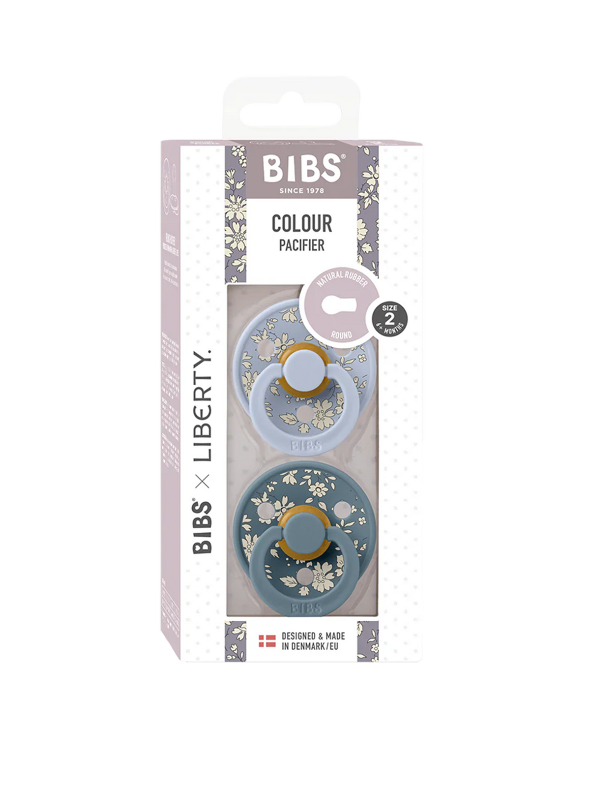 2 Pack Liberty Pacifiers Baby : Gear : Pacifiers + Clips BIBS 2 Pack Liberty Pacifiers for Baby | Colored Organics®