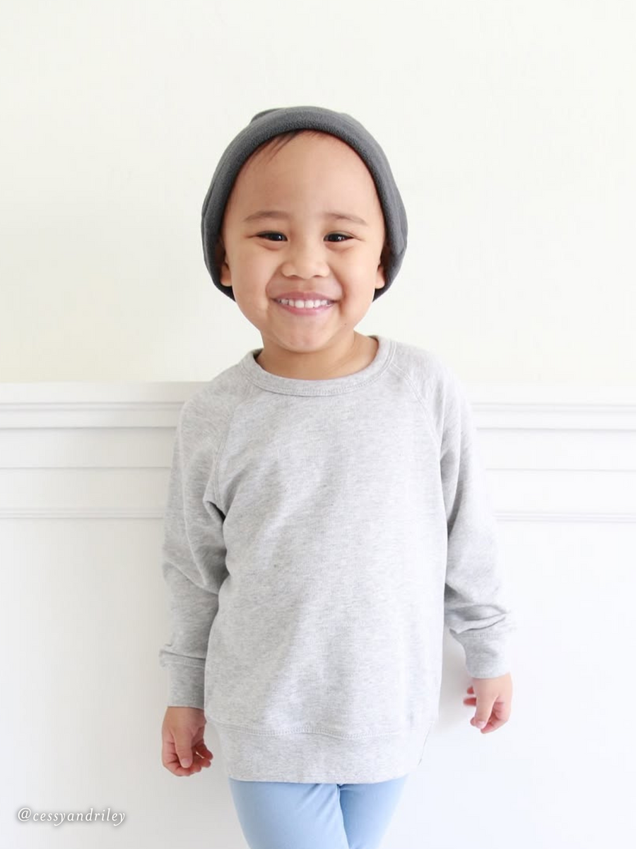 Brooklyn French Terry Pullover Baby-Kids : Tops : Pullovers : Long Sleeves Colored Organics Brooklyn Pullover Baby & Kids Sweatshirt - Organic