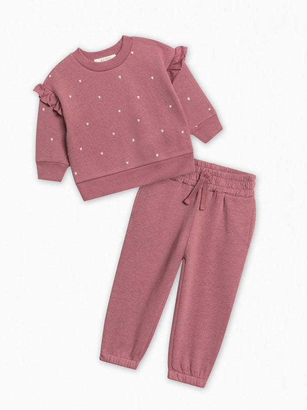 Organic 2 Piece Fleece Pullover and Pant Set