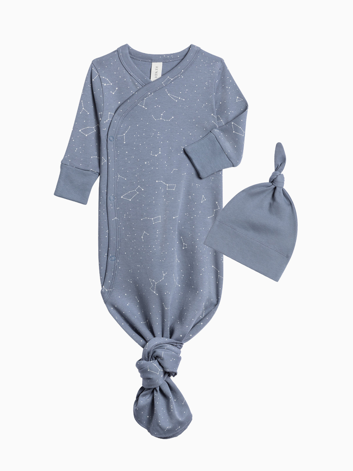 Organic Infant Boy Winter Gown and Hat Set Baby : Virtual Bundle KENDI by Colored Organics Organic Girls Muslin Bundle for Baby | Colored Organics®