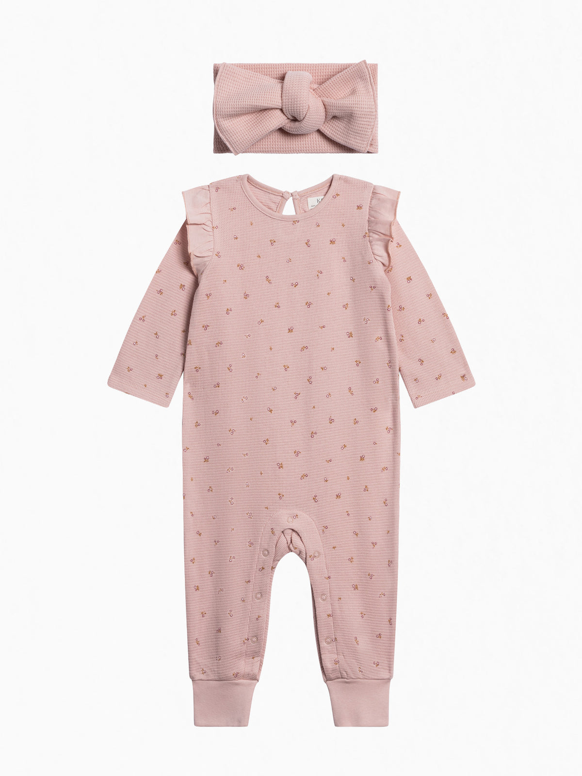 Organic Girl Waffle Romper Set Baby : Virtual Set KENDI by Colored Organics Organic Waffle Summer Set for Baby | Colored Organics®