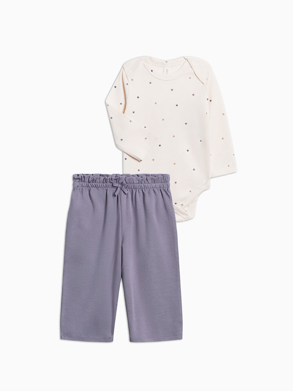 Organic Infant Girl Winter Bodysuit and Pant Set Baby : Virtual Bundle KENDI by Colored Organics Organic Girls Muslin Bundle for Baby | Colored Organics®