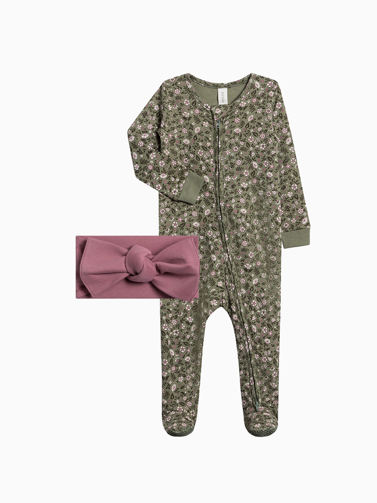 Organic Winter Sleeper and Bow Set Baby : Virtual Bundle KENDI by Colored Organics Organic Girls Muslin Bundle for Baby | Colored Organics®