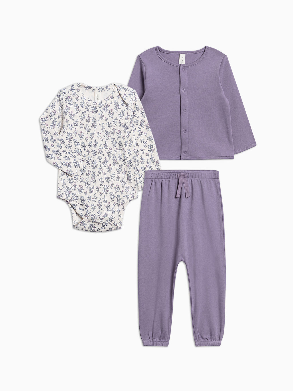 Organic Infant Layette Winter Top and Pant Bundle Baby : Virtual Bundle KENDI by Colored Organics Organic Girls Muslin Bundle for Baby | Colored Organics®