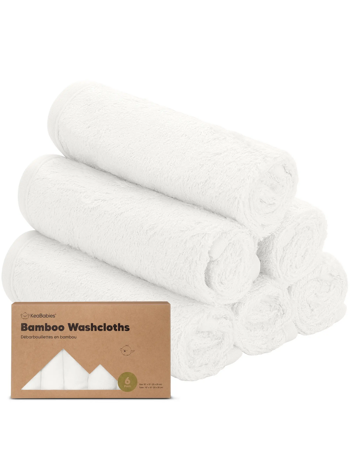 6-Pack Baby Bamboo Wash Cloths