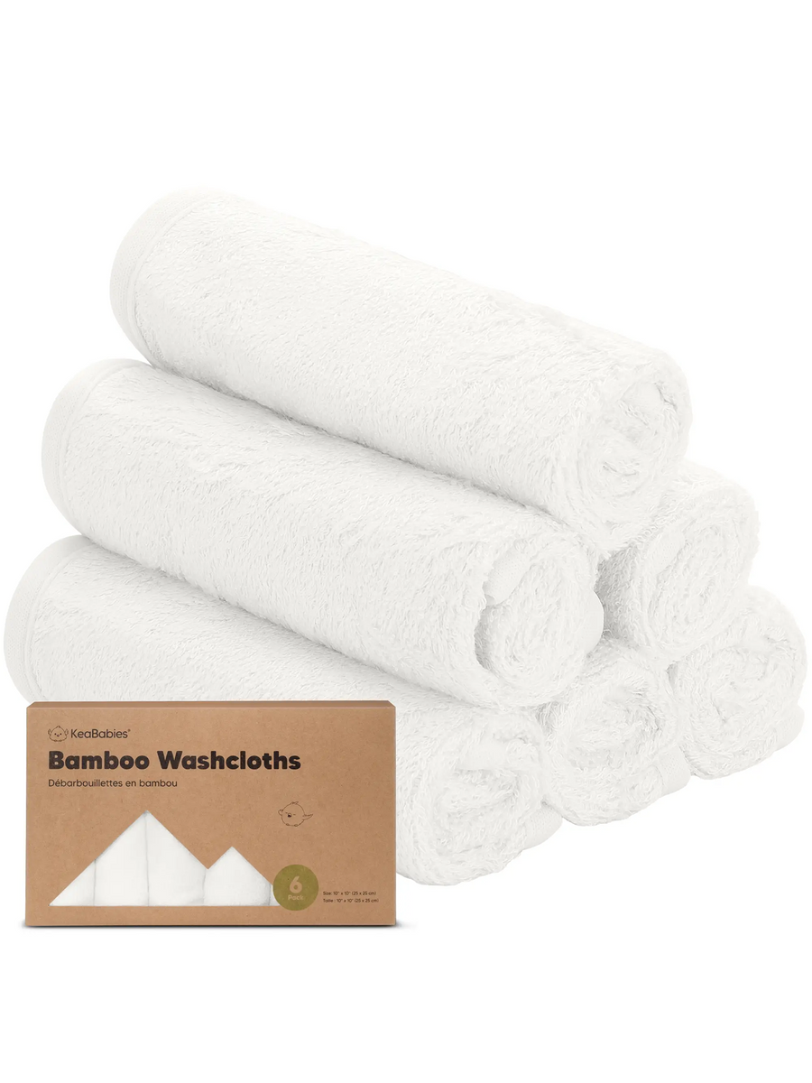 6-Pack Baby Bamboo Wash Cloths Baby : Nursery : Bath KeaBabies 6-Pack Baby Bamboo Wash Cloths