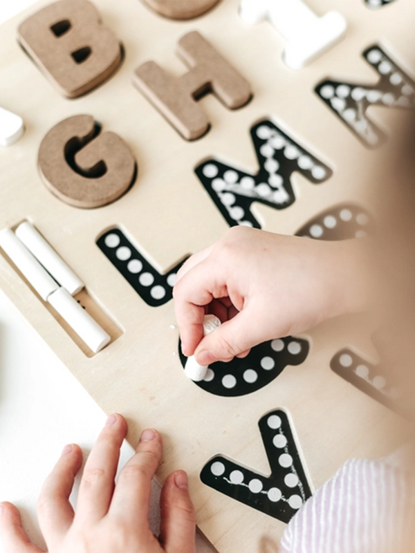 Alphabet Chalkboard Puzzle Baby-Kids : Toys : Learning : Wooden Creative Beginning 