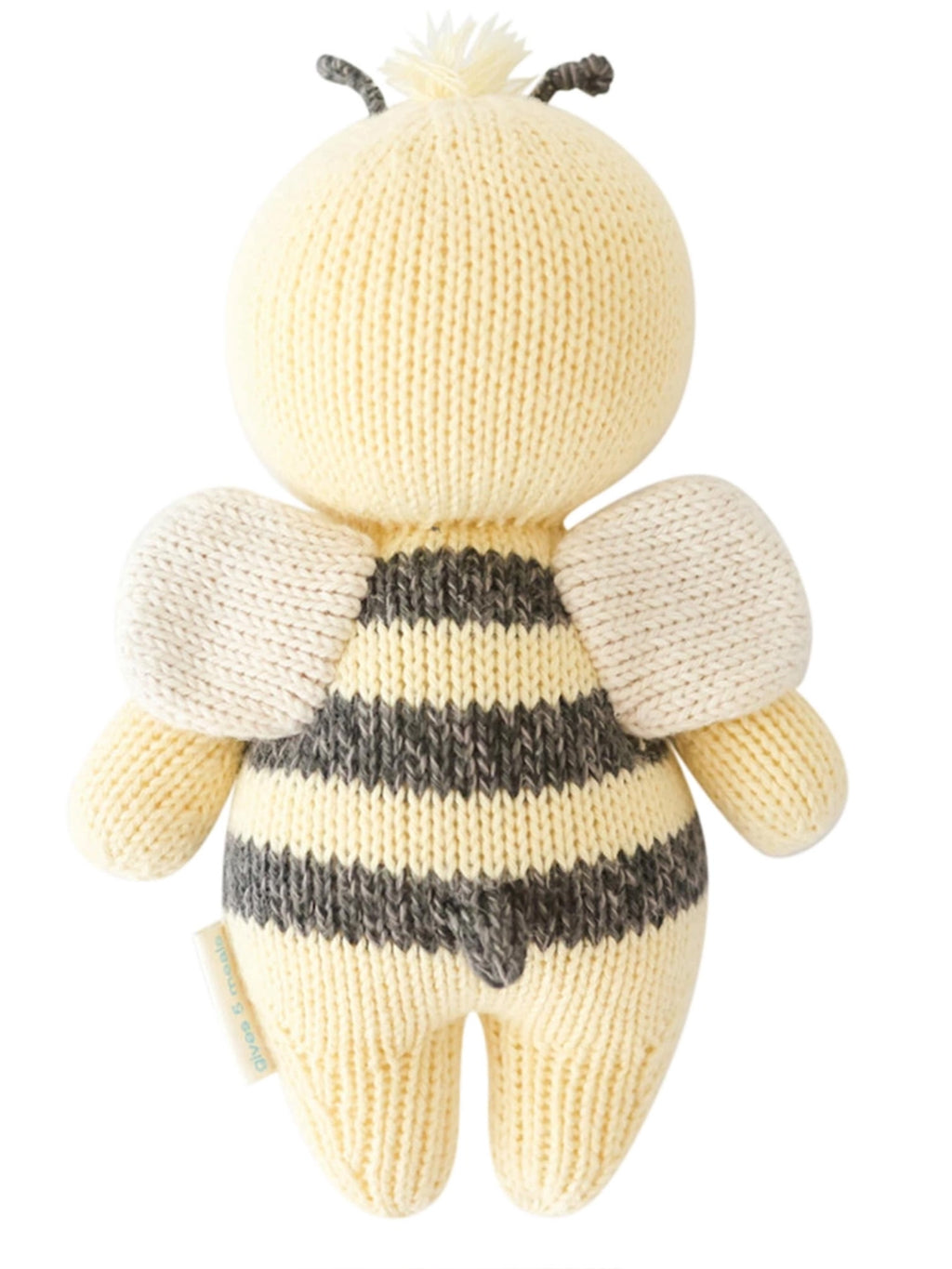 Baby Bee Stuffed Animal Baby : Toys : Plush + Crinkle cuddle+kind Hand-Knit Baby Bee Stuffed Animal | Colored Organics®