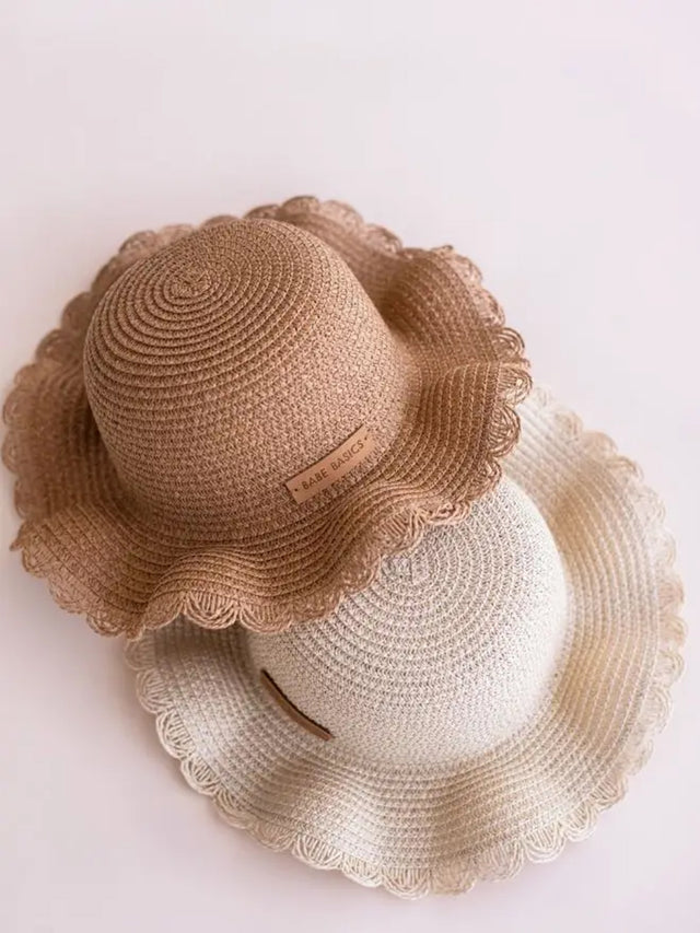 Baby Straw Sun Hat Baby-Kids : Accessories : Hats Babe Basics Baby Straw Sun Hat