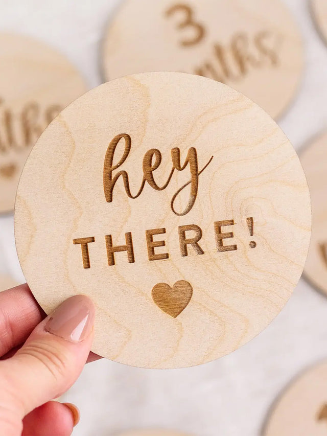Baby Wooden Hearts Milestone Cards Baby :Parent :Nursery :Decor The Print Pantry 