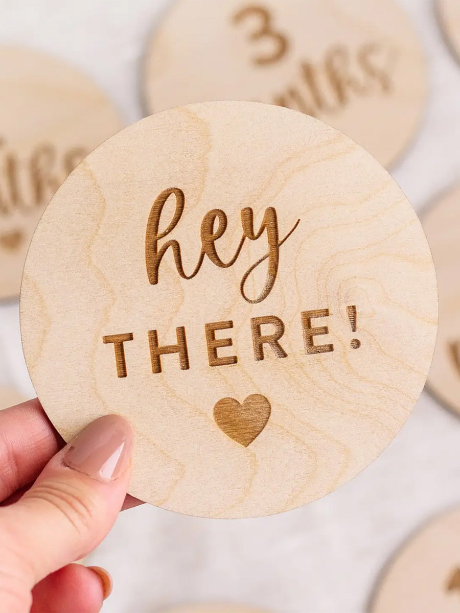 Baby Wooden Hearts Milestone Cards Baby :Parent :Nursery :Decor The Print Pantry 