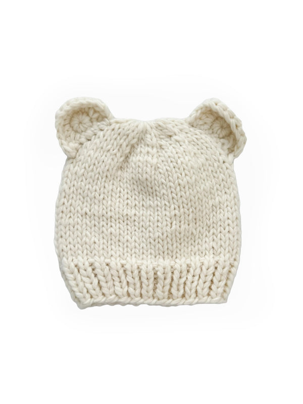 Bear Hat Baby : Accessories : Hats Blueberry Hill Hand-Knit Bunny Beanie Baby Hat | Colored Organics®
