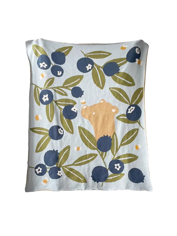 Organic Cotton Blueberry Bear Blanket Baby : Nursery : Bedding : Blankets The Blueberry Hill 