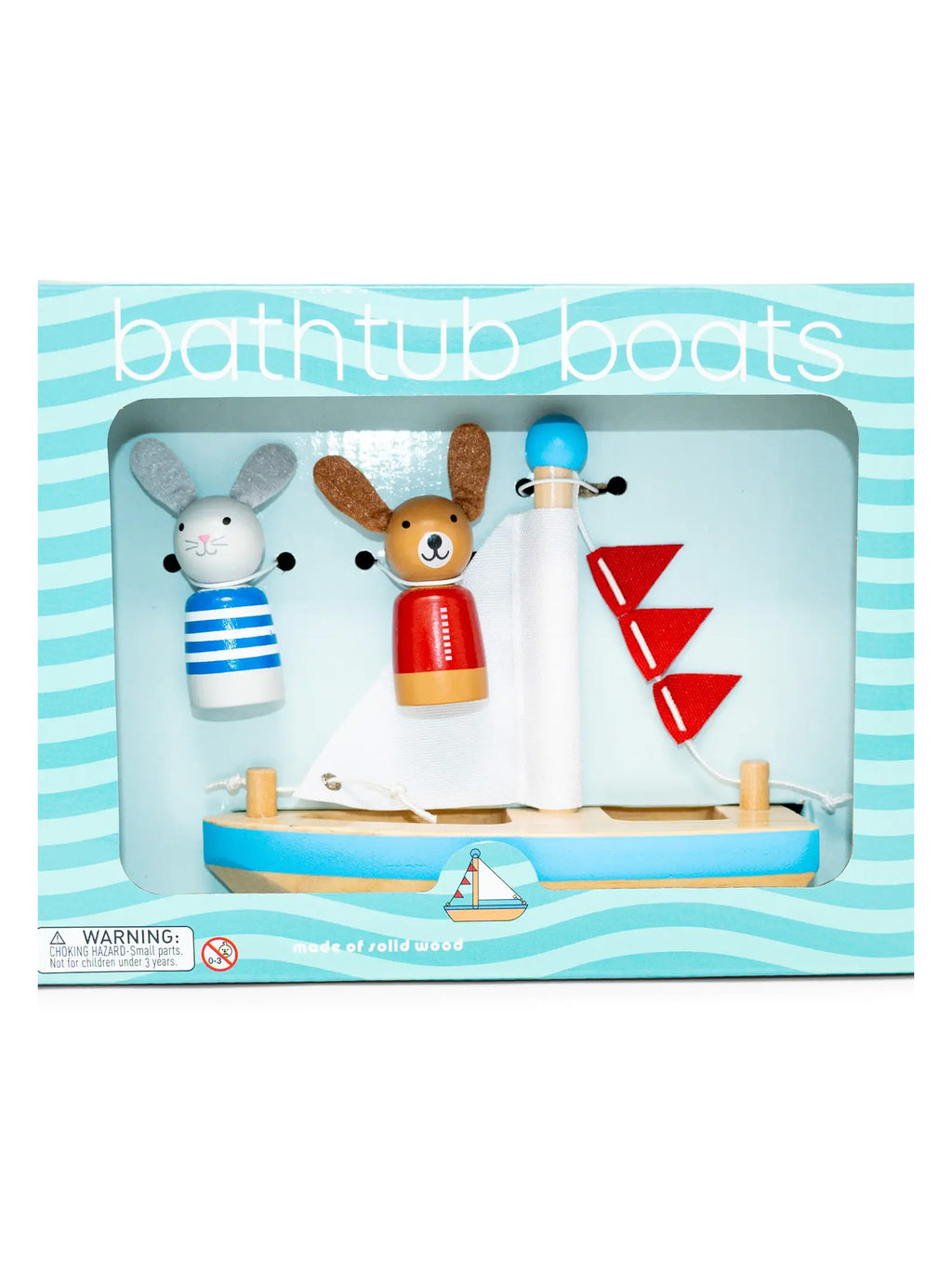 Boats & Buddies Bath Toy Baby-Kids : Nursery : Bath : Toys : Learning Jack Rabbit Creations Wooden Boats and Buddies Bath Toys | Colored Organics®