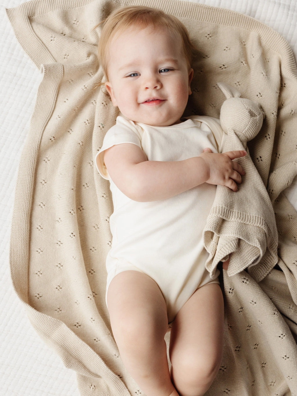Organic Cotton Lovey Bunny Baby : Toys : Plush + Crinkle The Blueberry Hill Organic Lovey Lamb for Babies and Kids | Colored Organics®