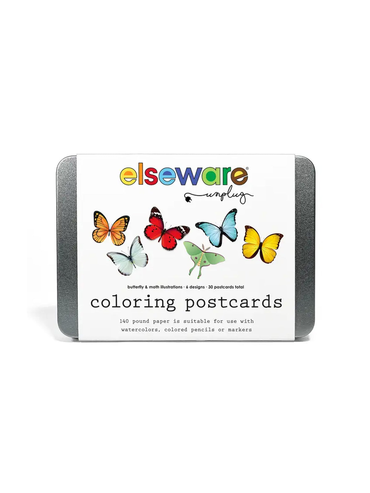 Butterfly & Moth Coloring Postcards Kids : Toys : Activities elseware unplug / eco-kids Baby Butterfly & Moth Coloring Postcards | Colored Organics®