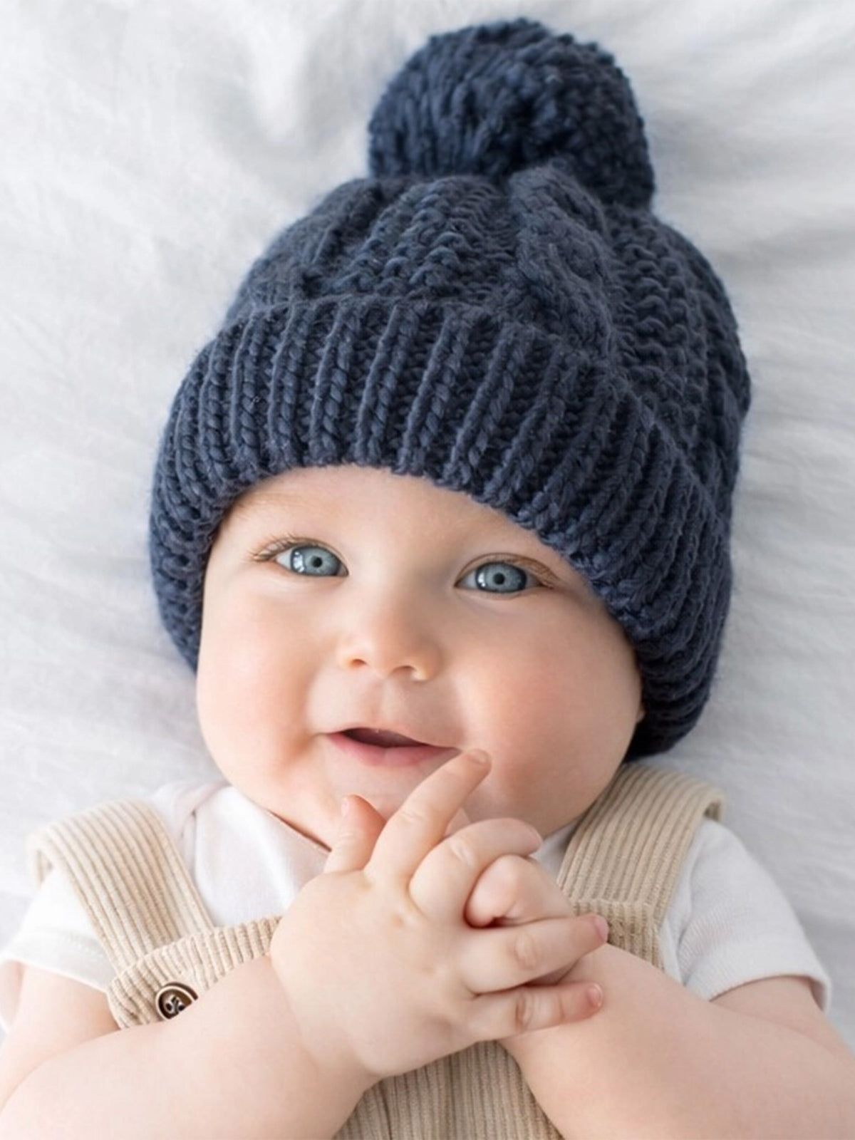 Cable Knit Beanie Baby-Kids : Accessories : Hats Huggalugs Forest Knit Beanie Hat for Baby | Colored Organics®